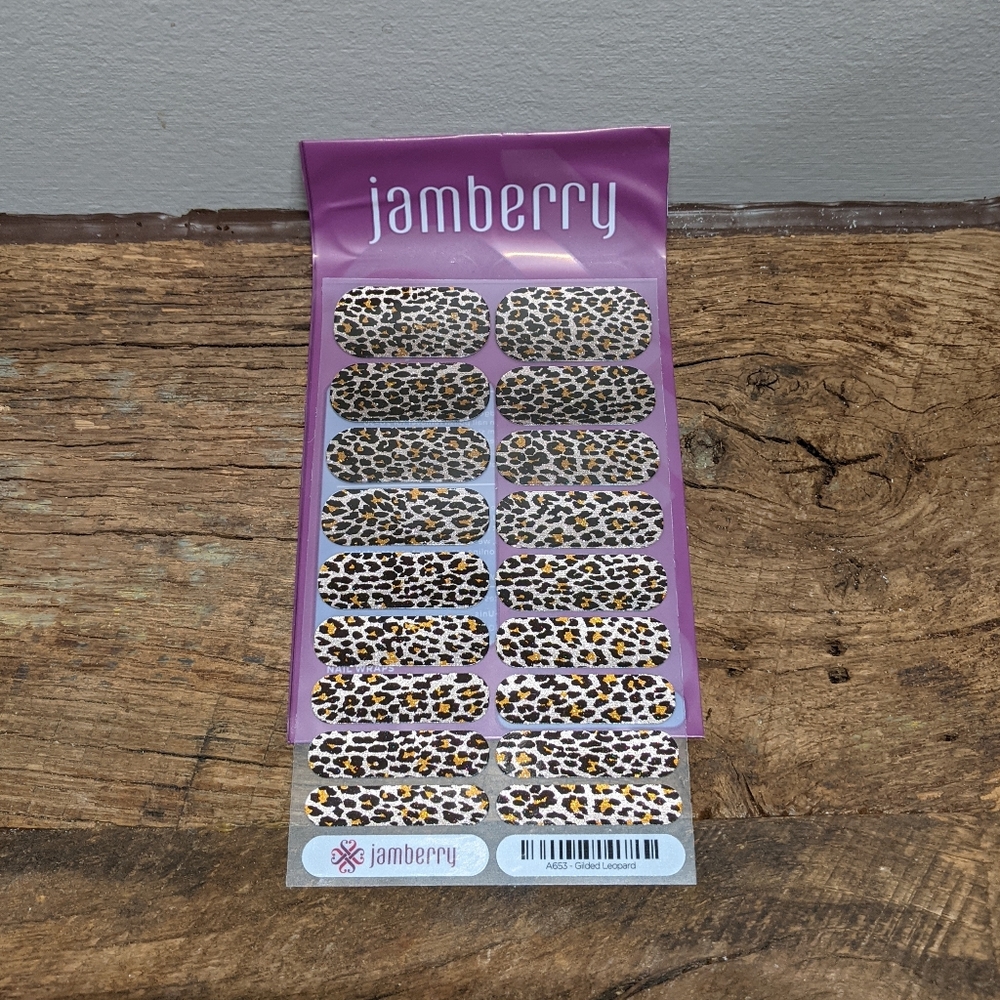 NEW Jamberry Nail Wrap Gilded Leopard